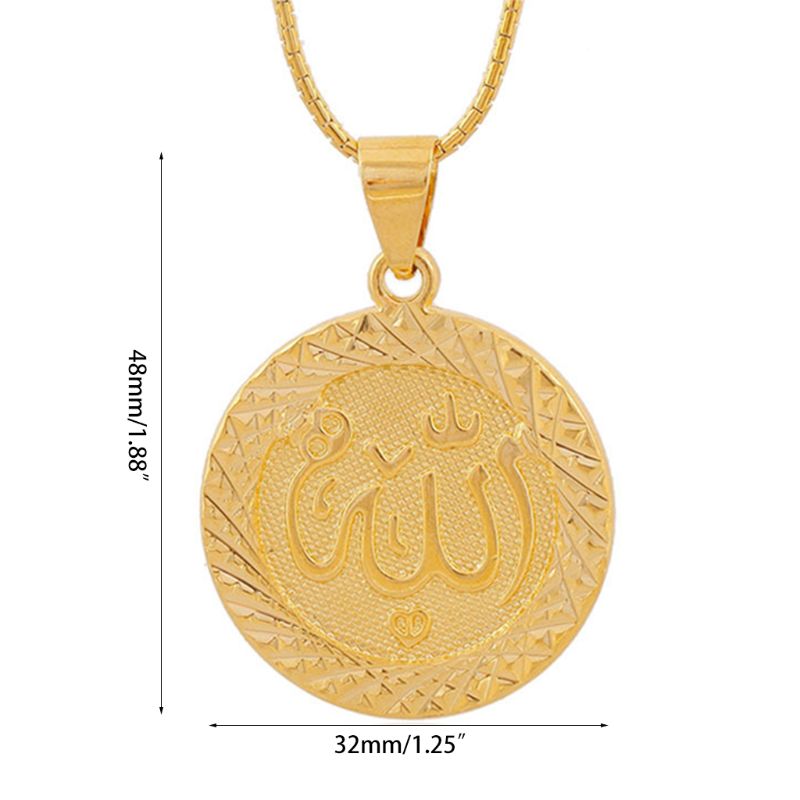 

Anniyo Gold Color Pendant Necklace Chain for Men Middle East Arab Jewelry AXYD