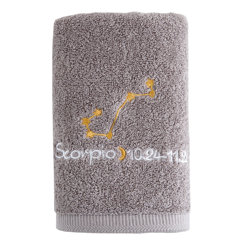 

12 Constellation Face Towel Cotton Soft Absorbent Washing Adult Towel Hand Towels Bathroom Children Shower Personalized 6MM11, Pisces 2 pcs