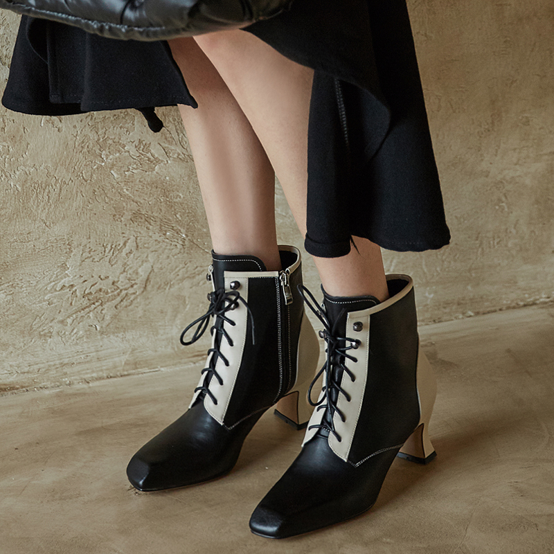 

Vintage Genuine Leather High Heels Pumps Classic Design Pointed Toe Handmade Shoes for Women Wedding Shoes Woman, Black