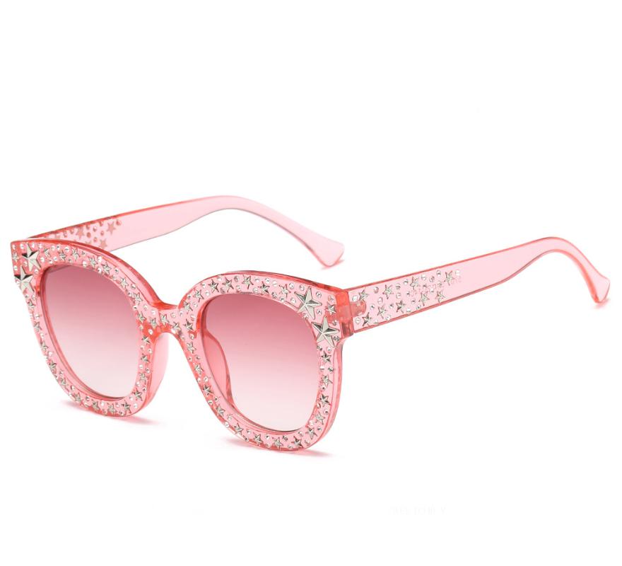 

Wrap Rhinestone Women Sunglasses Butterfly Shape High Quality Plastic Lenses 5700 UV400 Protection Eyewear