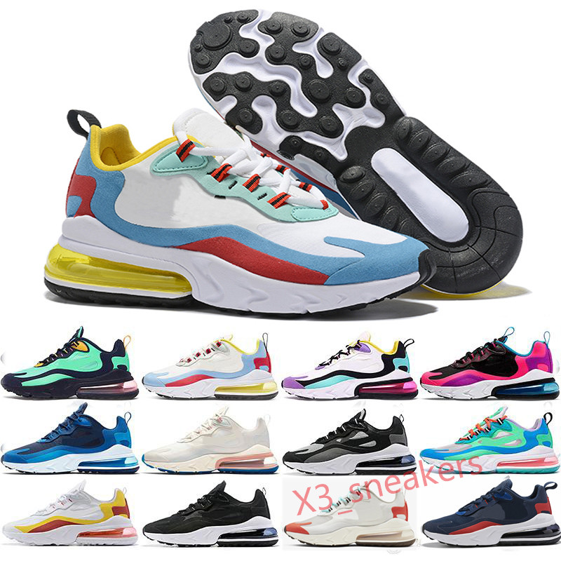 

New 2020 men women react running shoes triple black Bauhaus Right Violet Reggae Sea Green OPTICAL mens trainers sports sneakers runners x32, Color 17