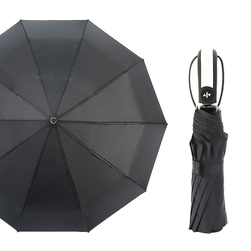 

Wind Resistant Folding Automatic Umbrella Rain Women Auto Luxury Big Windproof Umbrellas Rain For Men Black Coating 10K Parasol