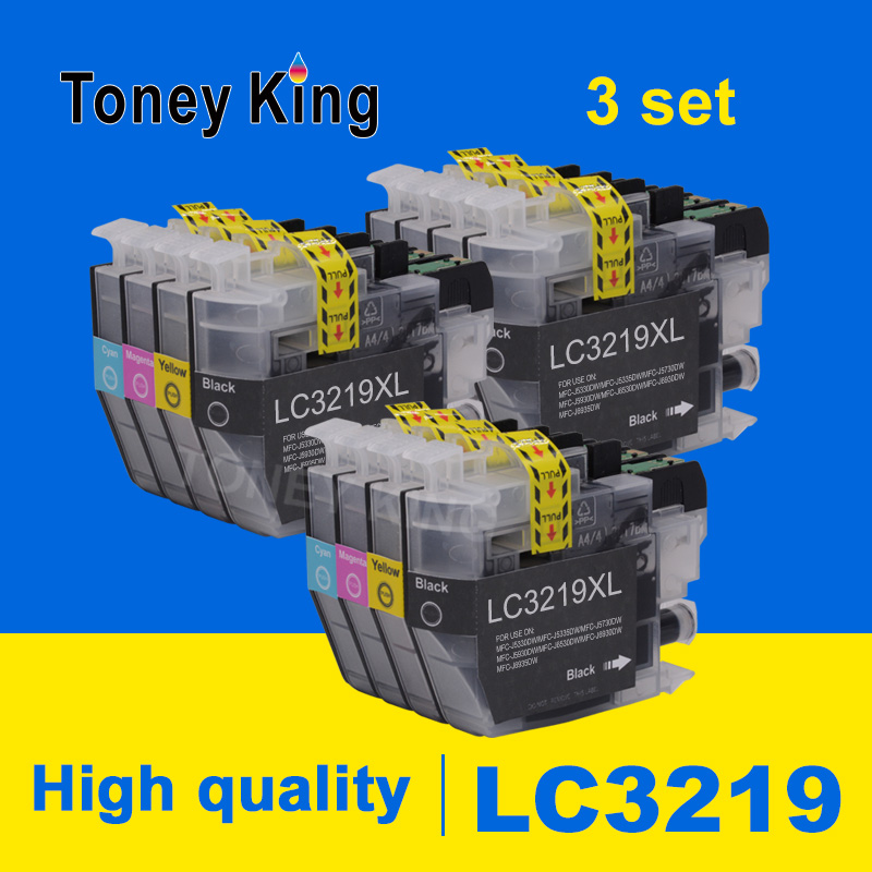 

Toney King 3 sets For Brother LC3219 LC-3219 LC3219XL Compatible Ink Cartridge MFC-J5930DW MFC-J6530DW MFC-J6930DW Printer