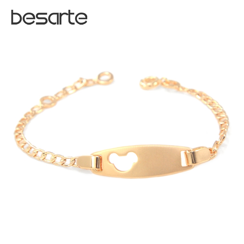 

16.5CM Mice Face Baby Bracelet Bebe Pulseira Kids Jewelry Bijoux Enfant Pulsera Brazalete Bracciali Armbanden Braclet B0342