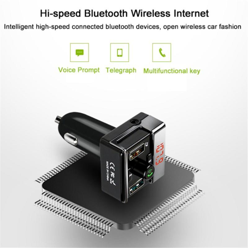 

Bluetooth 4.2 MP3 Vehicle Dual USB Charger 2.1A Fast Charging Audio Car Kit Support Handfree Call FM Radio Audio Stereo Player
