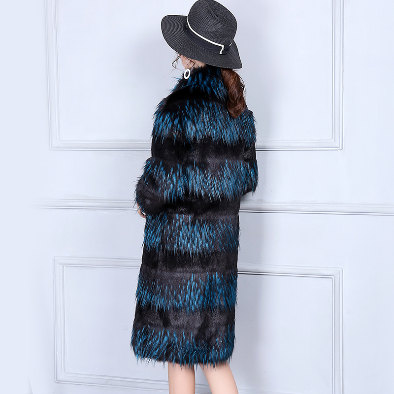 

fur coat whom long gradient imitation fur coat2020 New Style for Winter, White
