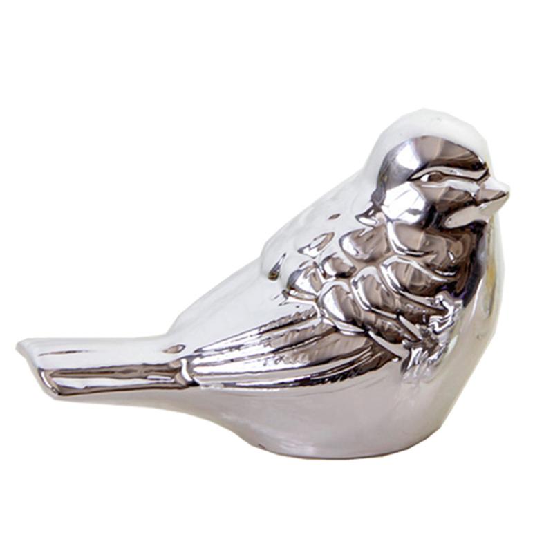 

1 Piece Bird Shaped Ornament Glazed Ceramic Birds Porcelain Bird Figurine Statue Home Decor Mini Ornaments