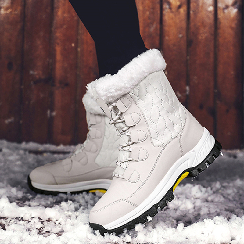 

Women Winter Boots 2020 Women Snow Boots Warm Fur Winter Shoes Non-slip Lace Up Snow Boots For -40 Degrees 200916, 8828 pink