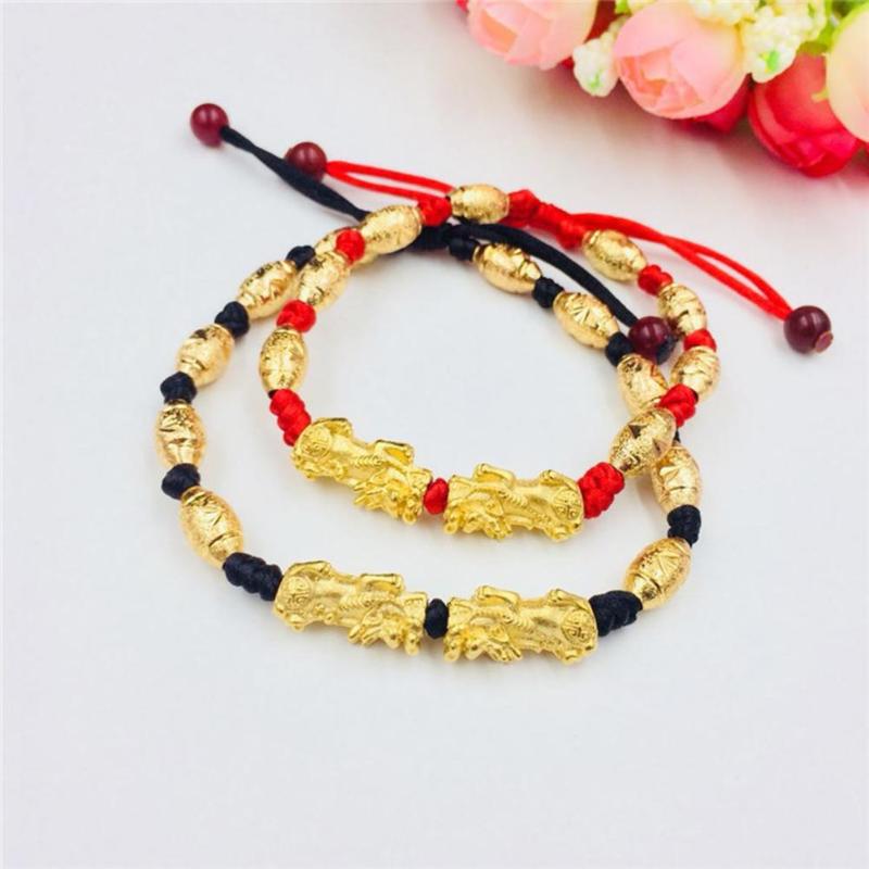 

Unisex Feng Shui Amulet Pi Xiu Charm Beads Braided Rope Bracelet Bangle Gift