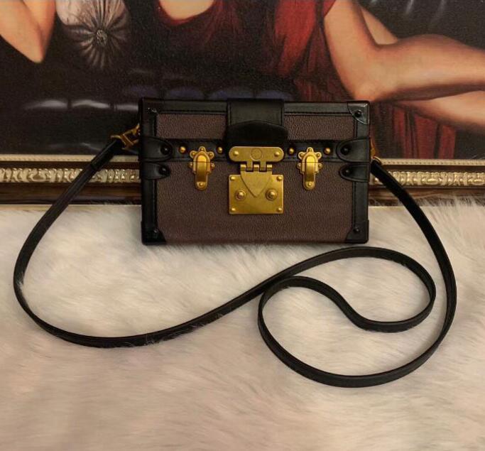 

Wholesale Designer Original petite malle Handbags Evening Bags Leather Fashion Box Clutch Brick Messenger Shoulder Bag 43596, Floral