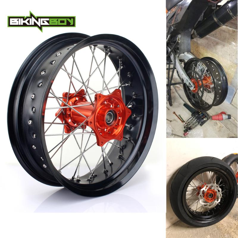 

17" Motocross Supermoto MX Rear Wheel Rim Hub for SX 125 150 SX-F 250 350 450 XC 150 250 300 XC-F 450 XF-F 350 2007-2020