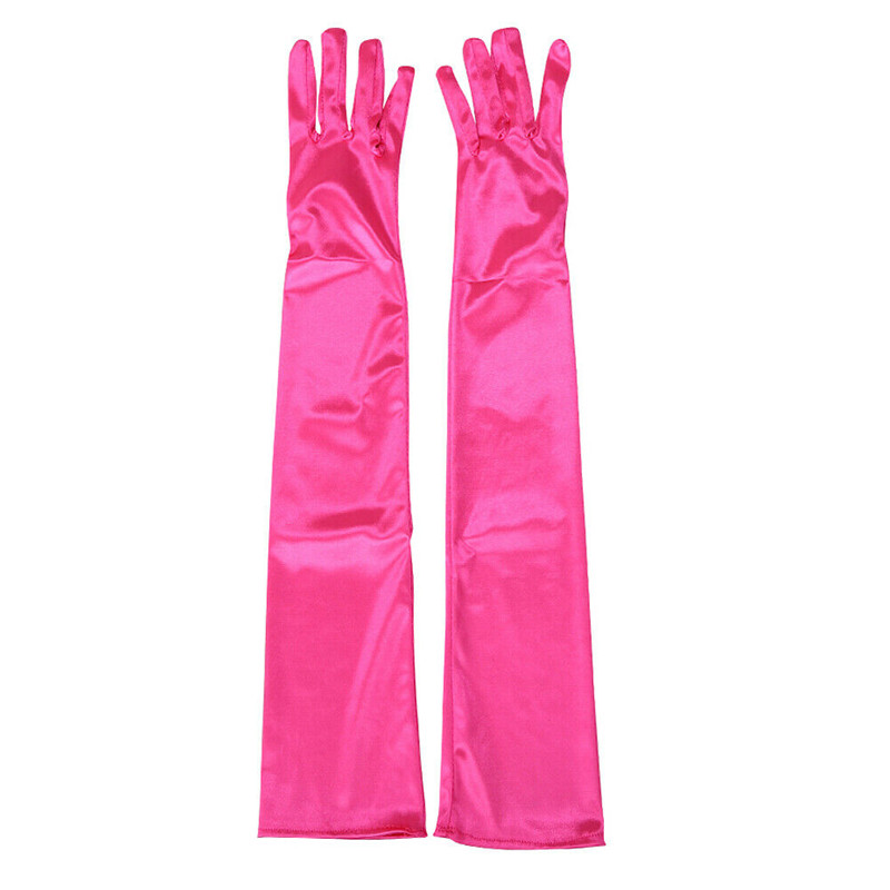 

Trendy Women clothes Evening Party Formal Gloves Satin Polyester Long Finger Mittens New