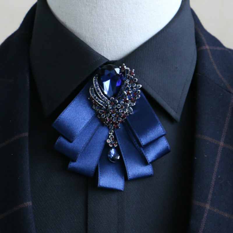 

Korean Handmade Rhinestone Bow Tie British High-grade Business Banquet Men's Suit Shirt Jewelry Gifts Unisex Wedding Bowtie