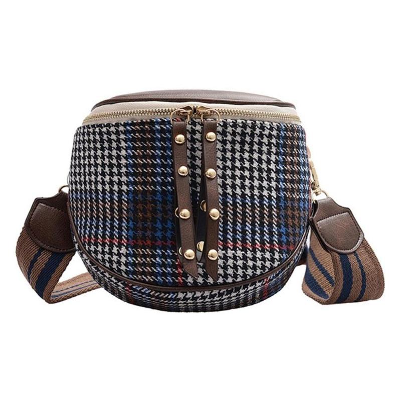 

Fashion Women Leather Shell Messenger Shoulder Bag Canvas splice Bust Bag Crossbody Money Phone Travel Women Chest, Blue