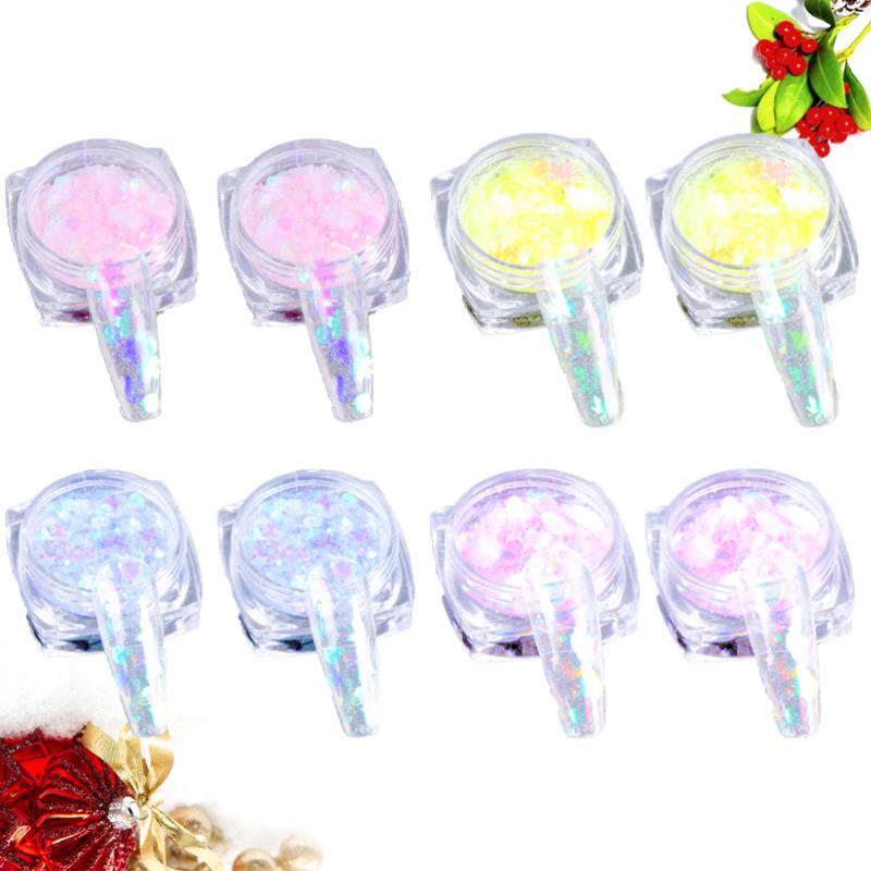 

1 Set Beautiful Colorful Decorative Glitter Convenient Nail Sequin Nail Decoration Glitter Sequin