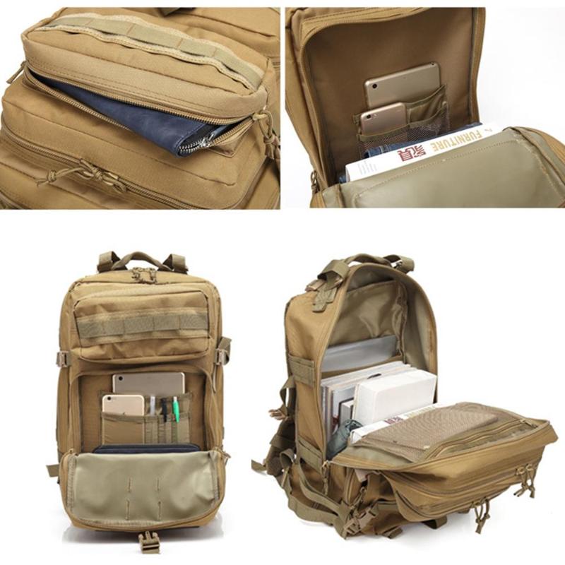 

Durable Tactical Package Backpack Backpack Mountaineering BL047 Field Survival Outdoors Camping Bag Picnic, Khaki