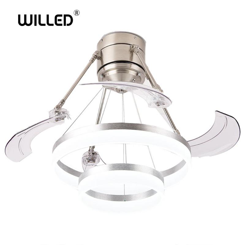 

48 inch LED Ceiling fan fans with light invisible leaves Modern creative Simple Living Room Dining Room Bedroom Luminaires