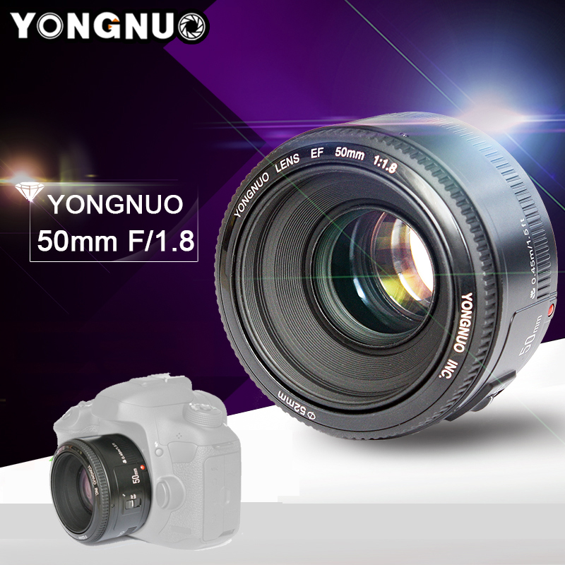 

RU STOCK YONGNUO YN EF f/1.8 AF 50mm Lens .8 Standard Prime Lens Aperture Auto Focus Camera Lenses for Canon EOS DSLR Cameras