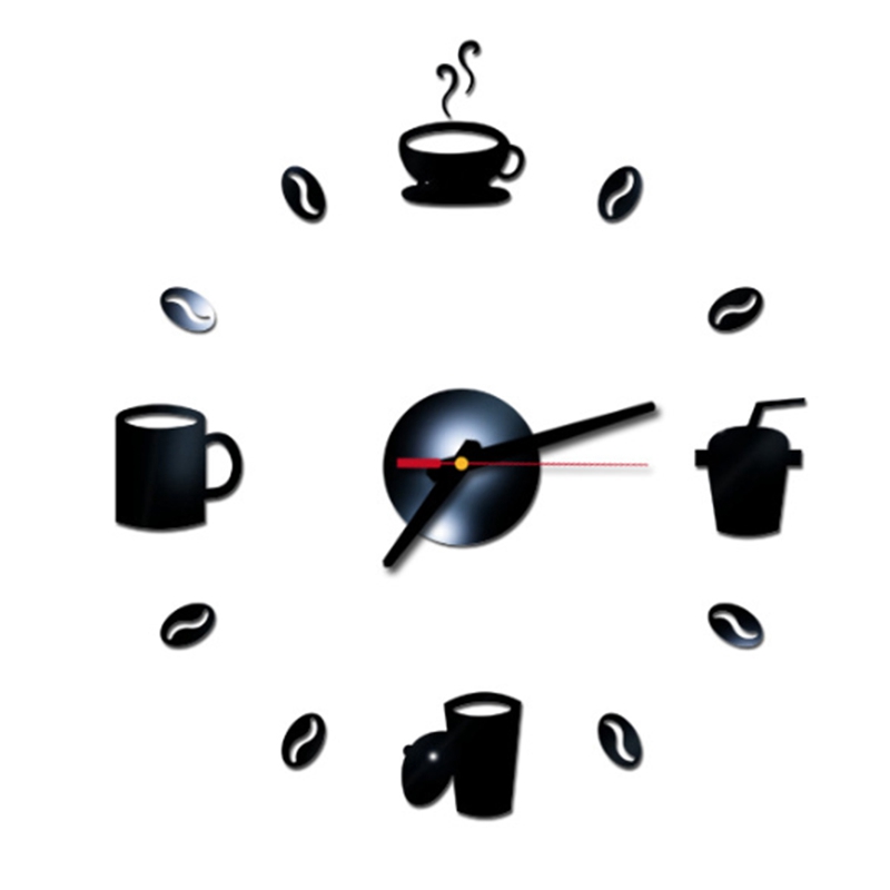 

Acrylic Wall Clock DIY Wall Sticker Clock 3D Frameless Home Decoration (Without Battery
