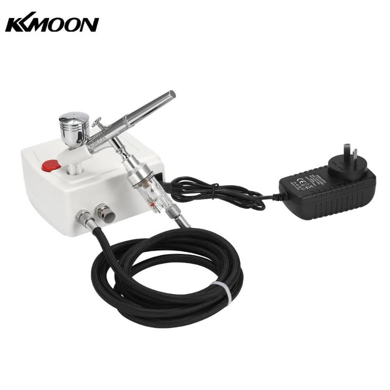 

KKmoon 100-250V Professional Gravity Feed Dual Action Airbrush Air Compressor Kit Air Brush Spray Model Brush Nail Tool Set