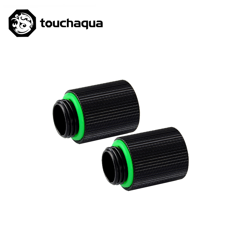 

2PCS Bitspower Touchaqua G1/4" 20MM Extender Fittings,Water Cooling Kit Build Connector Black ,Silver,TA-F61