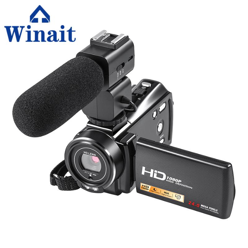 

Winait Full HD 1080p Digital Video Camera,24MP Portable Camcorder with 16x Digital Zoom 3.0" Rotatable LCD Screen, Standard