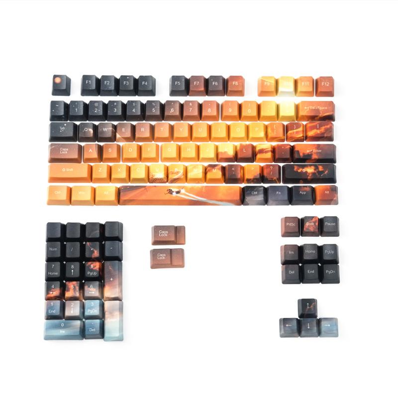 

PBT Keycap Saturn OEM Profile 5 Faces DYE-Sublimation Keycaps 104+4+2 Keys Star Sky Personality Key For 104 Mechanical Keyboard