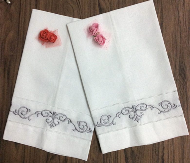 

Set of 12 Home Garden Hand Towels Linen Hemstitched Towel 14"X22"Cleaning Cloth Guest Hand Dish Kitchen Bathroom Towels