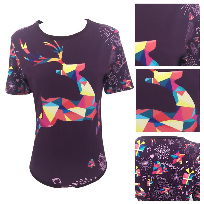 

Merry Christmas Elk Floral Pajamas Adult Baby Onesie DDLG Women Short-sleeved Causal Cotton Adult Baby Romper