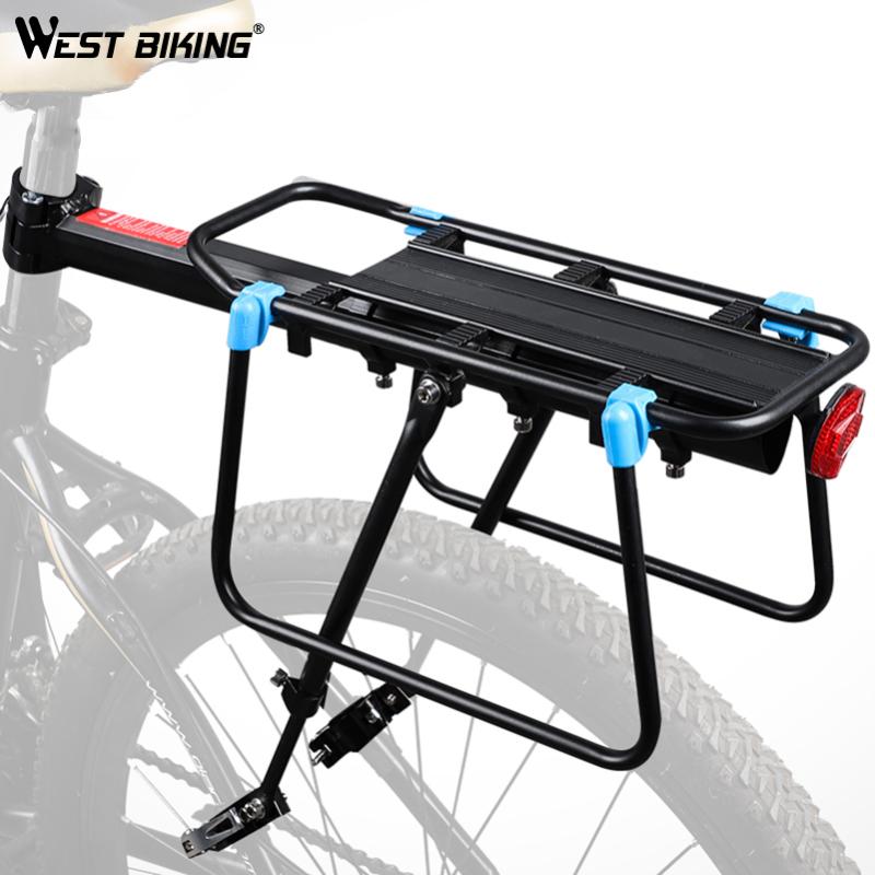 

WEST BIKING Bicycle Rack Aluminum Alloy Load 55 Pounds Quick Dismantling Rear Shelf Carrier Cargo Cycling Luggage Rack Bike