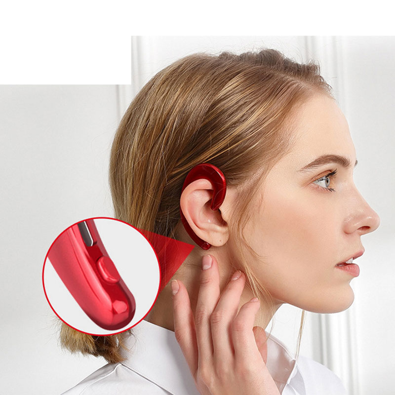 

HAOBA Mini Earhook Wireless Bluetooth Headset With Mic Hands-free Noise Canceling Bone-conduction Sport Earphone For Phone