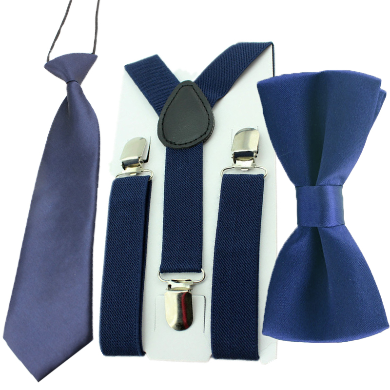 

Fashion kids Suspender Adjustable Elastic Y-Back Braces Baby Suspenders Set Bow Tie + NeckTie for Wedding and Party