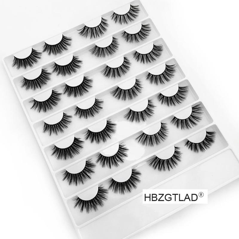 

16 Pairs 3D Mink Hair False Eyelashes Criss-cross Wispy Cross Fluffy length 16-25mm Lashes Extension Handmade Eye Makeup Tools