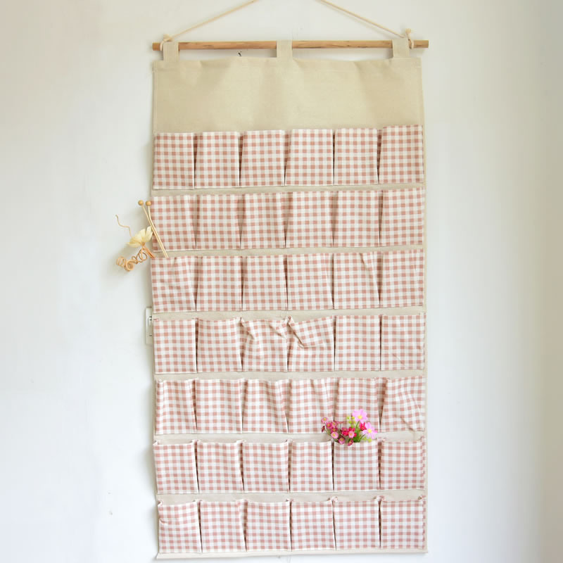 

42cells Wall Storage Bag, Magazines, Stationery, Sanitary Napkins, , Postcards Cosmetics, Underwear, Garment Storage, Green