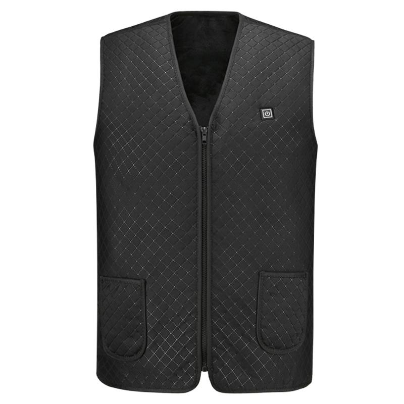 

Unisex Home Electric Warm Adjustable Temperature Hunting USB Charging Stretch Cloth Washable Heated Vest Casual Outdoor Camping, As pic