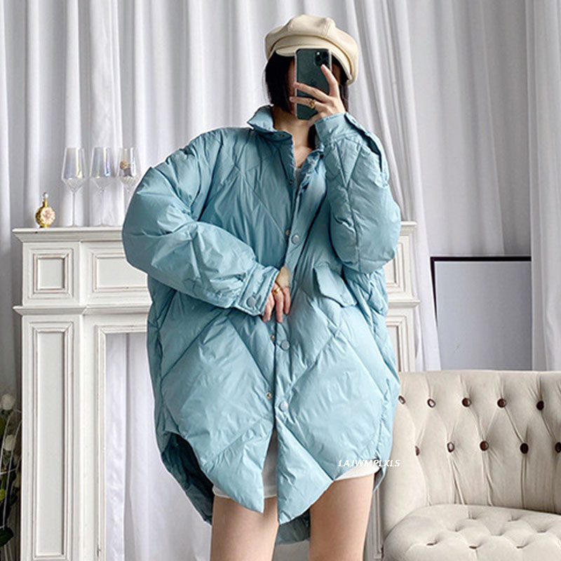 

2020 winter Light Down Jacket women White Duck Down Coat Casual Spring Autumn Outwear for Women Fashion YRF186, Sky blue