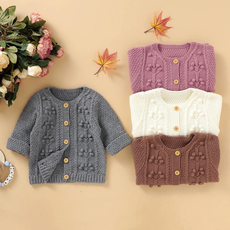 

Autumn Baby Boys SweaterBaby Girl Clothes Newborn Infant Baby Girl Boy Winter Jacket Warm Button Coat Knit Outwear Sweater