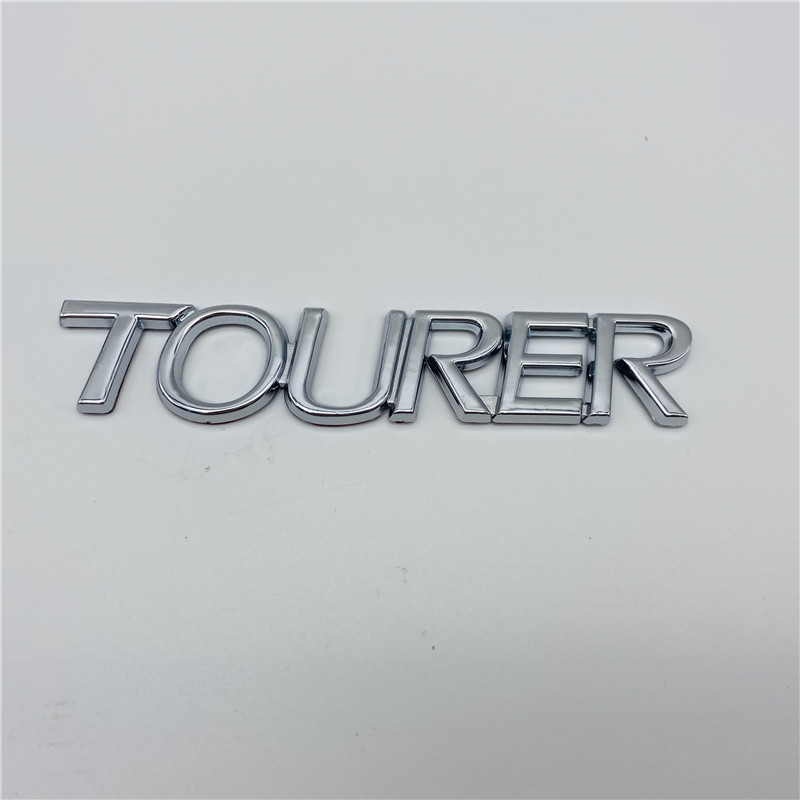 

TOURER Rear Trunk Emblem Badge Logo Sign For Toyota Mark 2 Chaser Tourer V Jzx100, Chrome silver