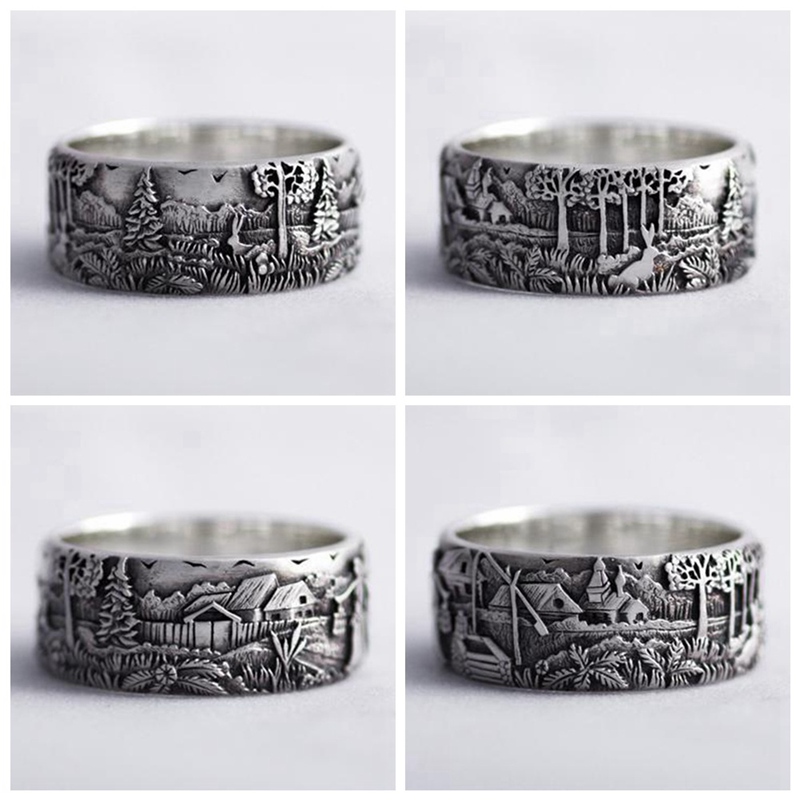 

Korean Fashion Silver Color Adjustable Size Rings For Women Ladies Luxury Jewelry Trendy Antique Ring Anillos