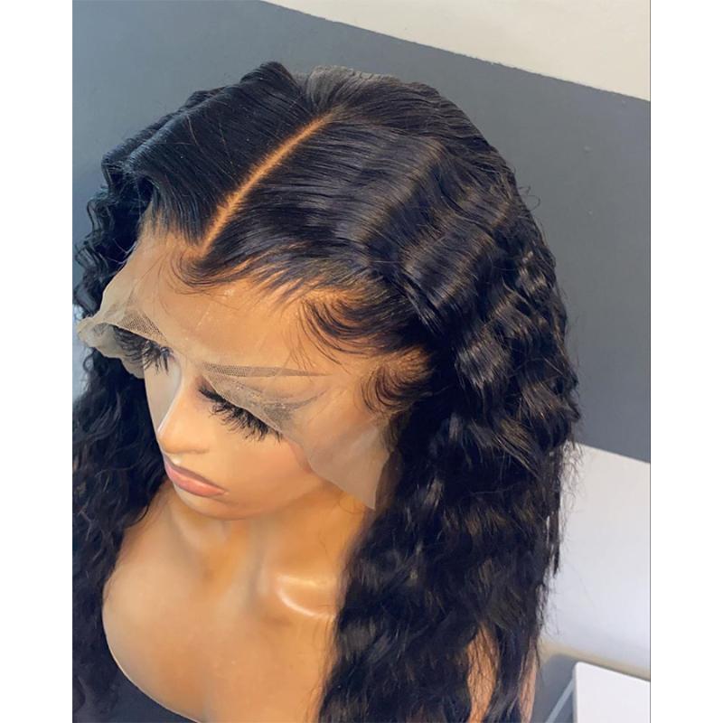 

13x6 Deep Part Lace Front Human Hair 180% Deep Part Wigs for Black Women Remy Brazilian Lace Frontal Wigs With Baby Hair, As pic
