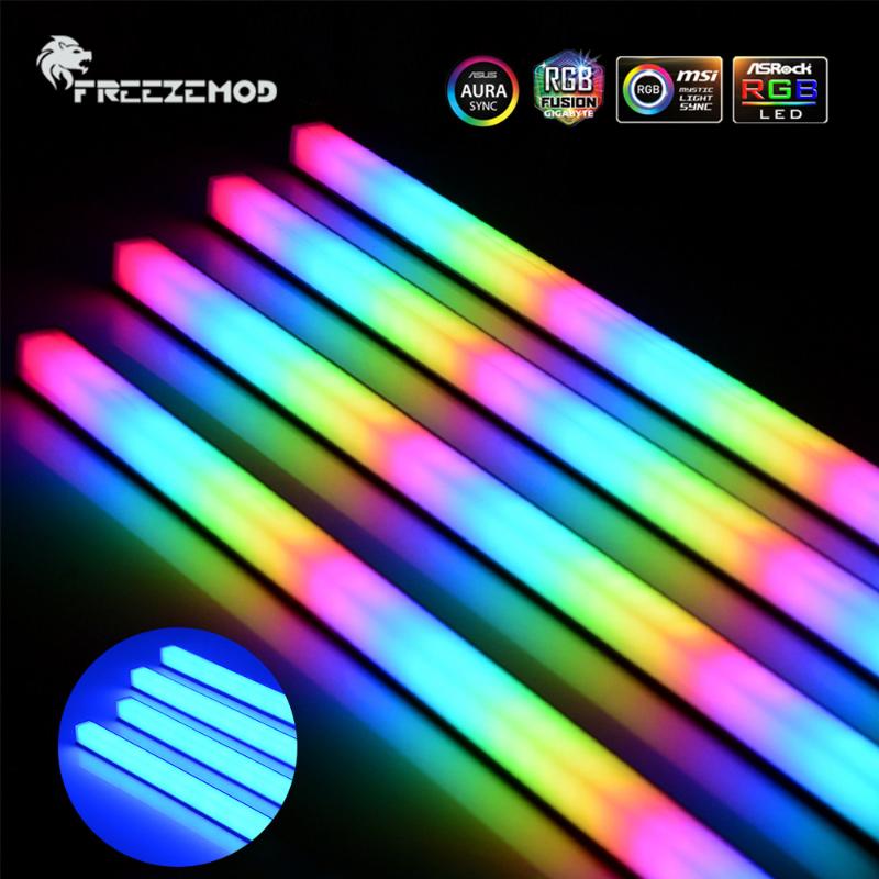 

Freezemod RGB LED Strip ARGB Soft Light Cable 5V3Pin/12V4PIN AURA Water Cooler Custom MOD Chassis Magnetic Lamp PC Decoration