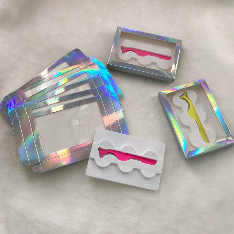 

20 Pieces a Lot 25mm 5D Mink Eyelashes Holographic 3 Pairs Lashes Box