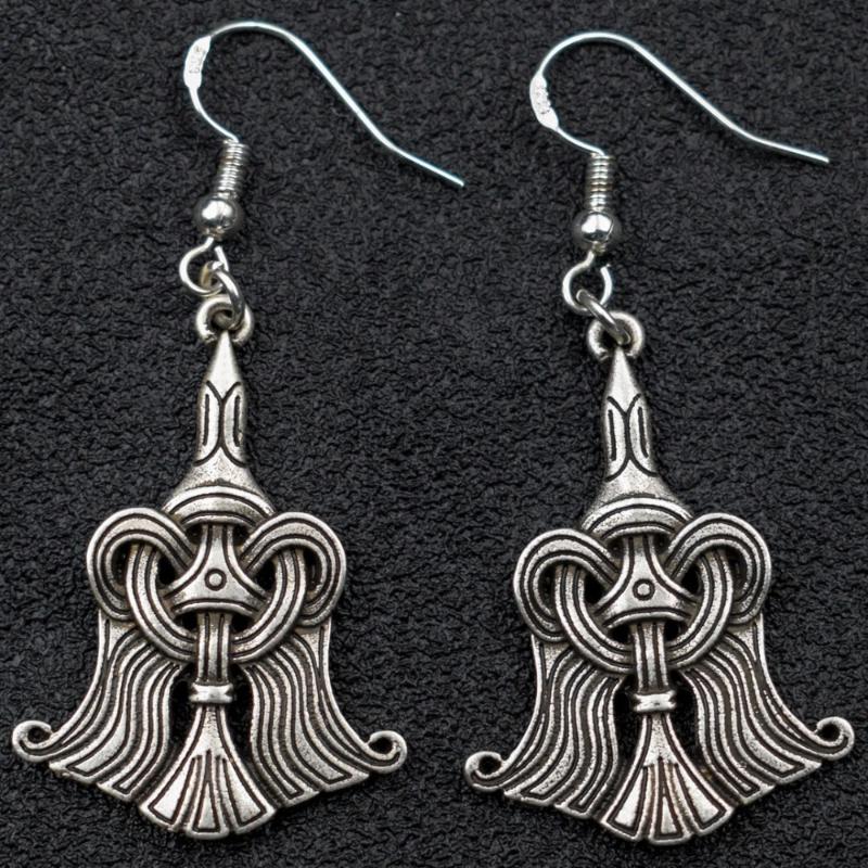 

Viking Norse Raven Earring Odin Rune Huginn And Muninn Earrings Jewelry