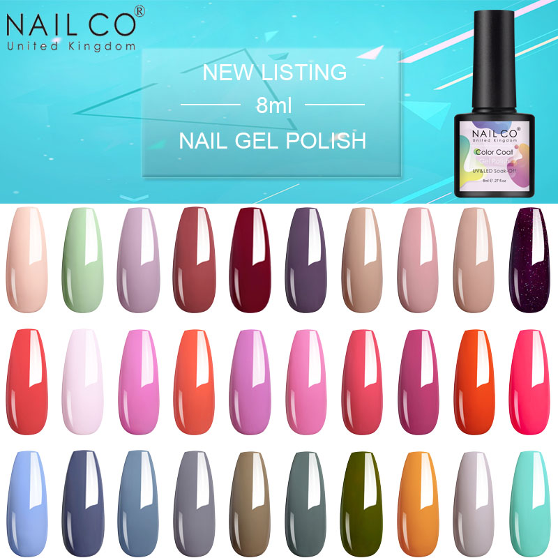 

NAILCO New Listing 8ml Uv Hybrid Art Nail Gel Polish Semi Permanent Soak Off Gel Varnishes For Nail Art Design And Decoration, 4039
