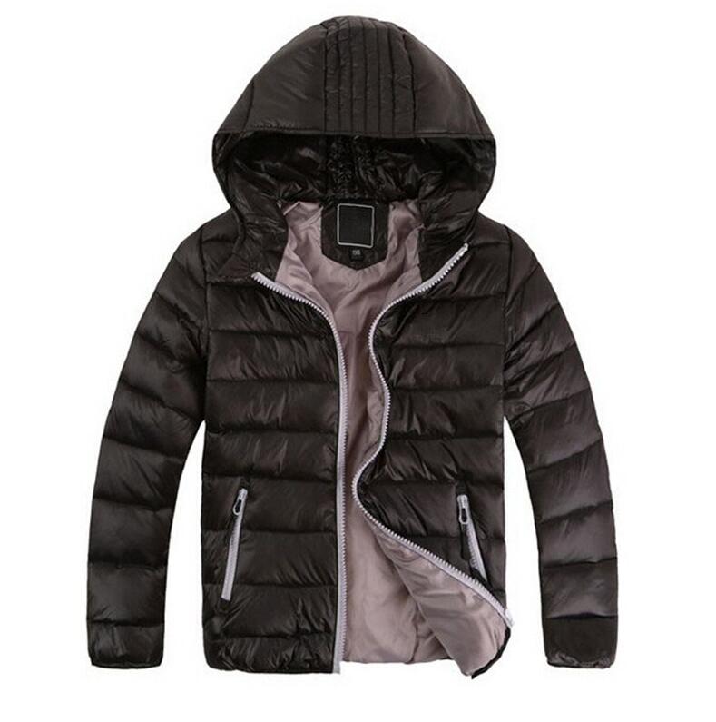 

2019 brand Winter Jacket For Girls Jacket Kids Warm Hooded Pure Color Infant Boys Coat Children Outerwear Clothes, Navy blue