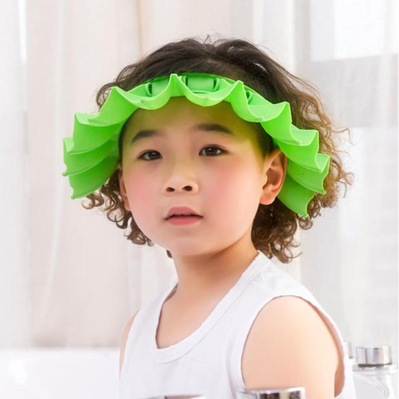 

2pcs Infants Ears Eyes Protection Adjustable Size Elastic Bathing Hat Soft Kids Shower Cap Hair Shield Visor TPE Baby Waterproof