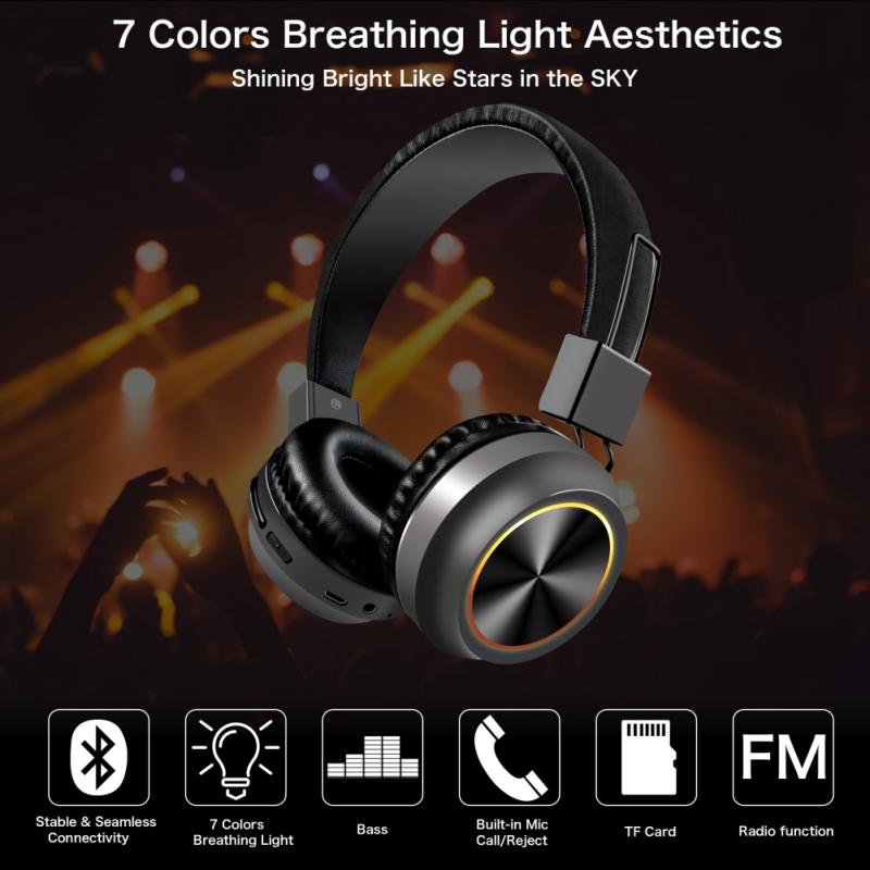 

New Portable Wireless Headphones Bluetooth 5.0 Stereo Foldable Headset Adjustable Earphones For Music Audio Mp3