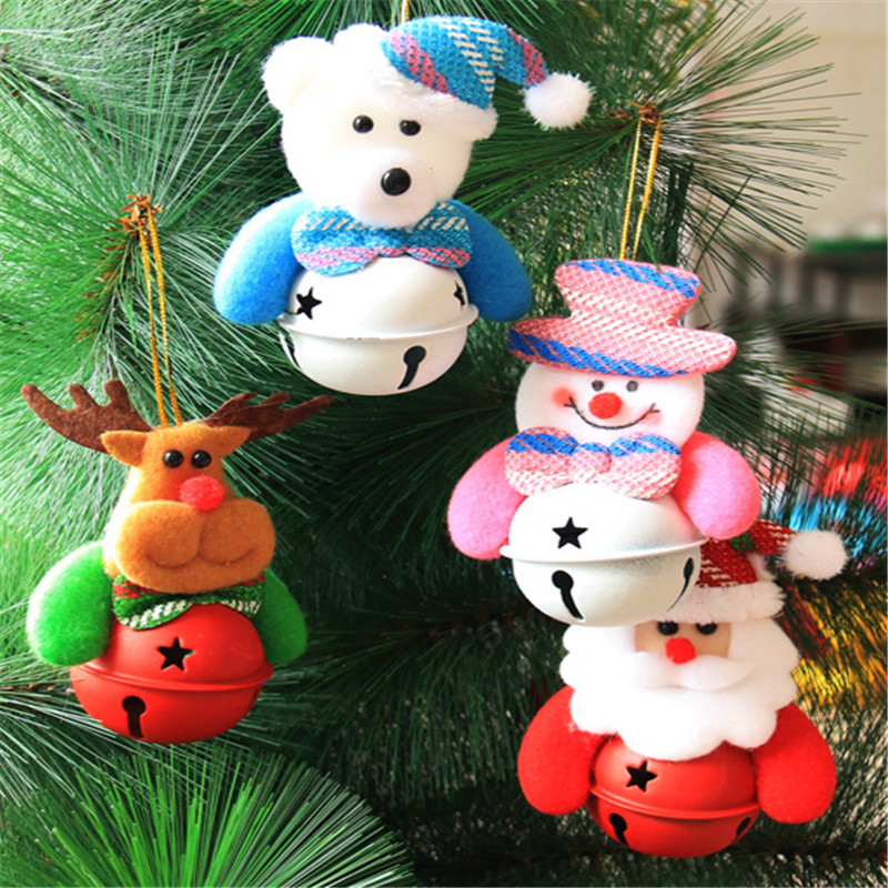 

Hanging Santa Bell Ornament Lightweight Cute Christmas Pendant Decoration for Kid Pet Backpack Key Chain