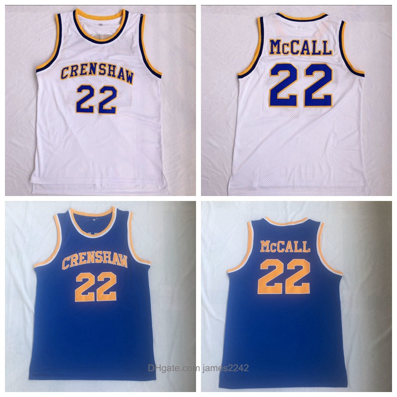 

Top Quality LOVE And BASKETBALL MOVIE # 22 Quincy McCALL Basketball Jersey Stitched Embroidery Jerseys For Man Size S-2XL White Blue, Black;red