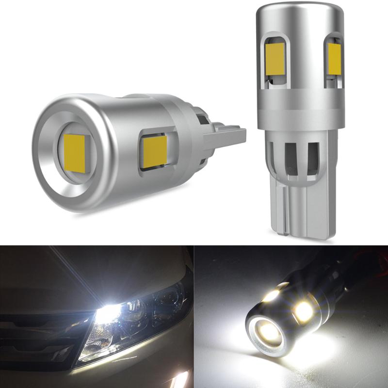 

Katur 2x W5W T10 LED Bulbs Canbus For Car Parking Position Lights Interior Map Dome Lights 12V White Auto Lamp 6500K 2835 SMD, As pic